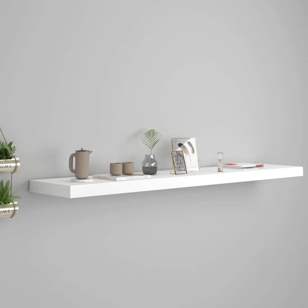 Vidaxl Floating Wall Shelf White 47.2''X9.3''X1.5'' Mdf
