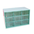 Craftelier  Organiser With 9 Drawers For Organising Scrapbooking And Craft Materials | Turquoise And Transparent Colour  Organ