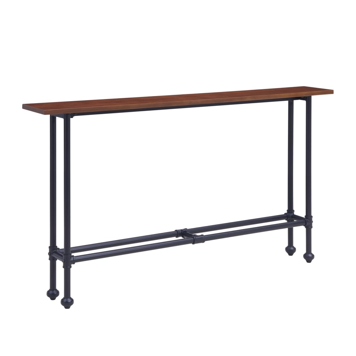 HomeRoots 402407 56 in. Console Table Espresso & Black
