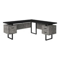 Monarch Specialties I 7617 Computer Desk, Home Office, Corner, Left, Right Set-up, Storage Drawers, 70 L, L Shape, Work, Laptop,