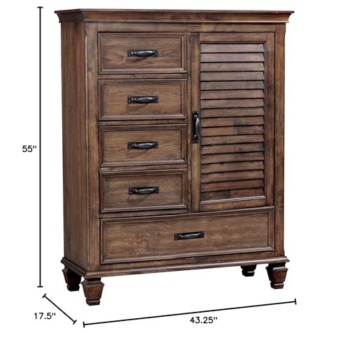 Coaster Home Furnishings Franco 5-Drawer Burnished Oak Man's Chest (200978)