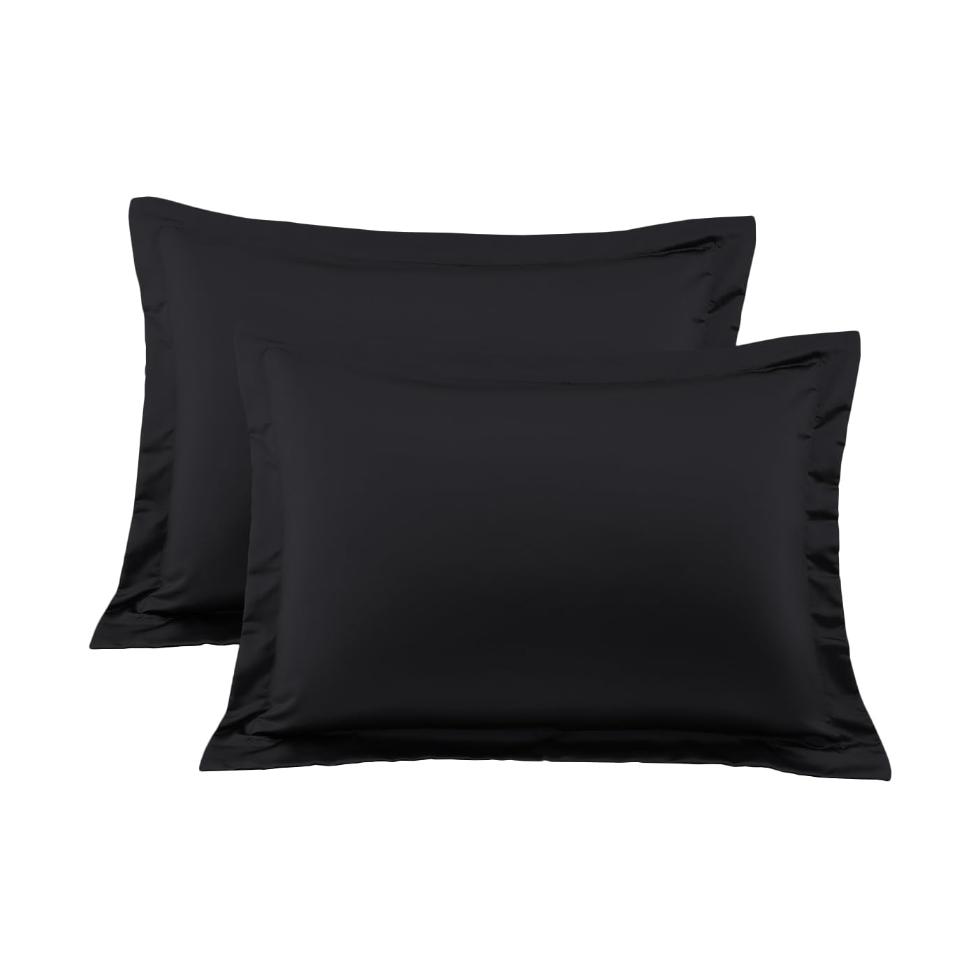 King Pillow Shams Set Of 2 Black Pillow Shams King Size 20X36 Pillow Cases 600 Thread Count 100% Soft Egyptian Cotton Hotel Clas