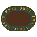 Carpets for Kids 10706 Alphabet Circletime - Nature 6ft x 9ft Oval