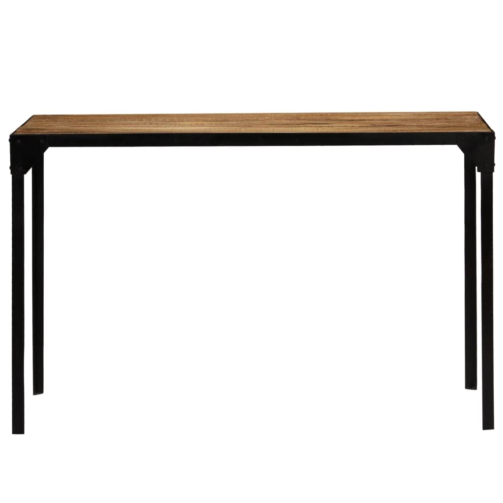 vidaXL Dining Table, Industrial-Style, Versatile Usability as Computer Desk or Writing Desk, Constructed from Durable Solid Rough Mango Wood and Steel, Easy Assembly, Handcrafted Design, Unique Co...