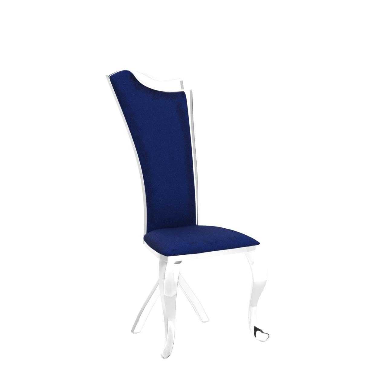 Overstock Furniture Luxe Upholstered Dining Accent Chairs (Set Of 2) Navy Blue Velvet