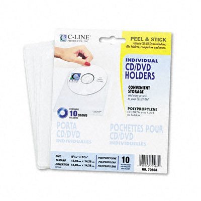 Self-Adhesive Cd Holder (10/Pack) [Set Of 2]