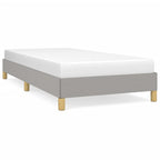 vidaXL Bed Frame - Twin XL Size, Simple and Durable Fabric Construction, Light Gray Color, Requires Assembly, Suitable for Foam and Spring Mattresses