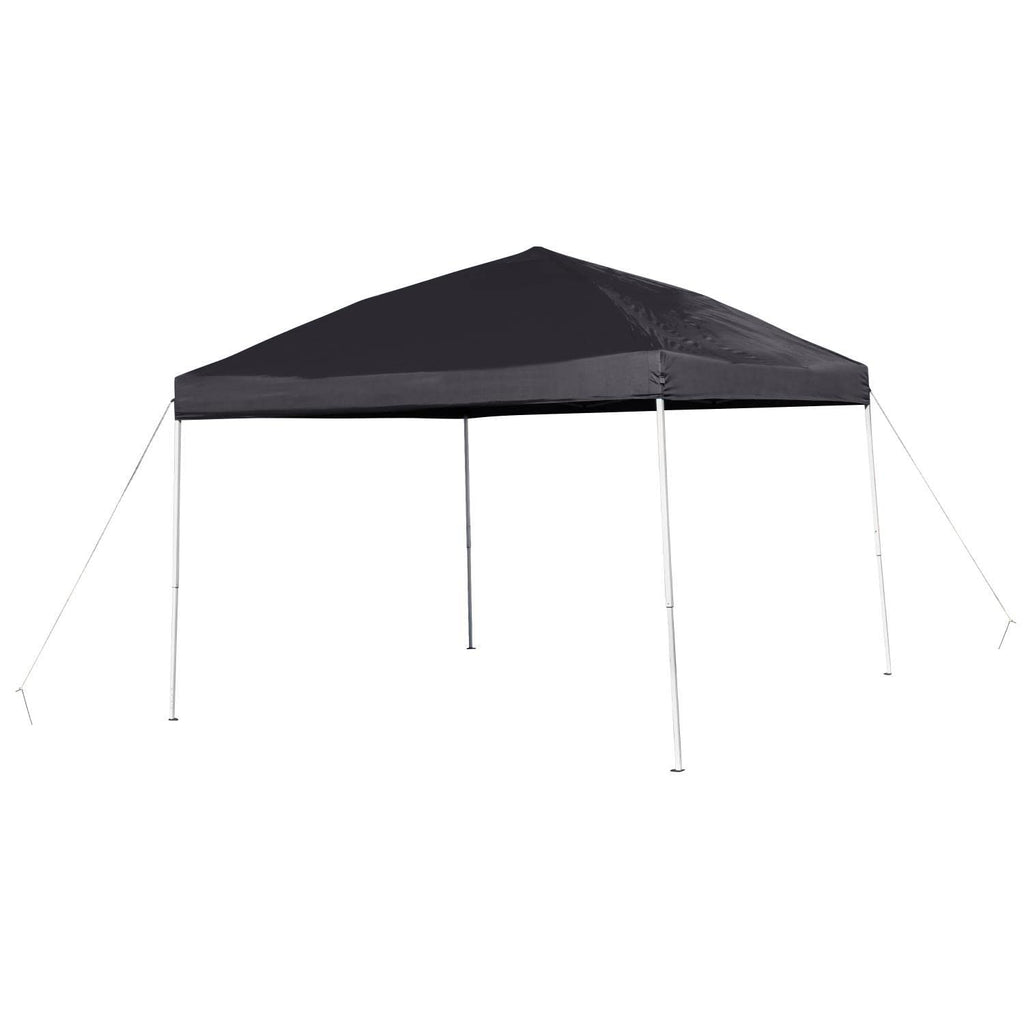 Flash Furniture Harris 10'X10' Black Outdoor Pop Up Event Slanted Leg Canopy Tent With Carry Bag