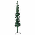 vidaXL Slim Artificial Half Christmas Tree with Stand Green 47.2"