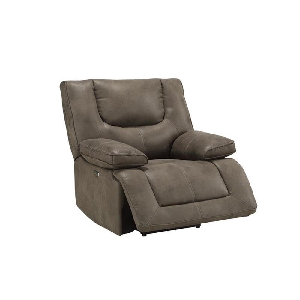 Acme Harumi Recliner (Power Motion) in Gray Fabric