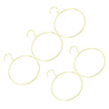 Zerodeko Heavy Duty Hangers 5pcs Round Circle Hanger Space- Saving Hanger Thong Underwears Display Ring Hanger Display Hoop Rack
