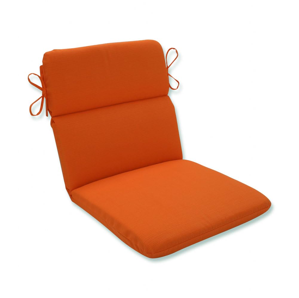 Pillow Perfect Pompeii Solid Indoor/Outdoor One Piece Chair Cushion Deep Seat, Weather And Fade Resistant, Round Corner - 40.5'