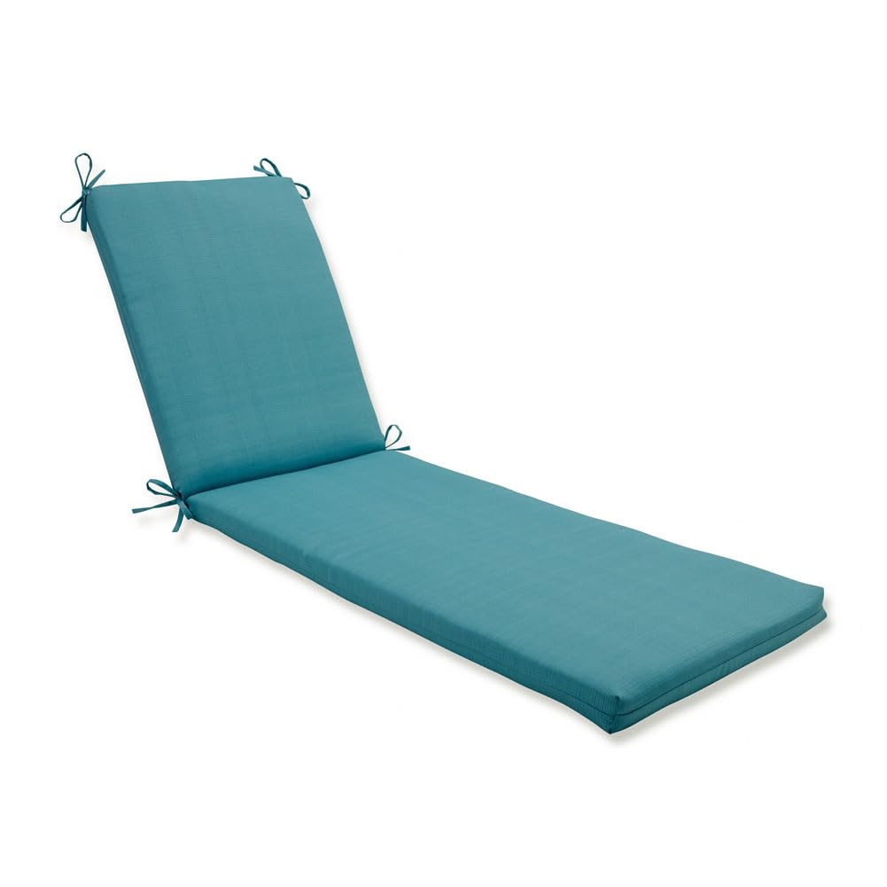Pillow Perfect Forsyth Solid Indoor/Outdoor Patio Chaise Lounge Cushion Plush Fiber Fill, Weather And Fade Resistant, 80' X 23'