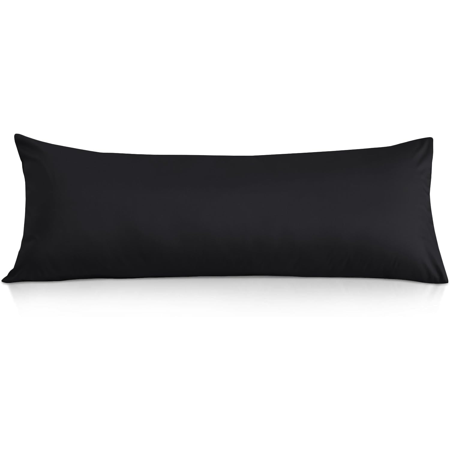 Body Pillowcase 20 X 54 Body Pillow Cover Black Zipper Closer Set Of 1 Body Pillow Case Premium- 600 Thread Count Hotel Quality