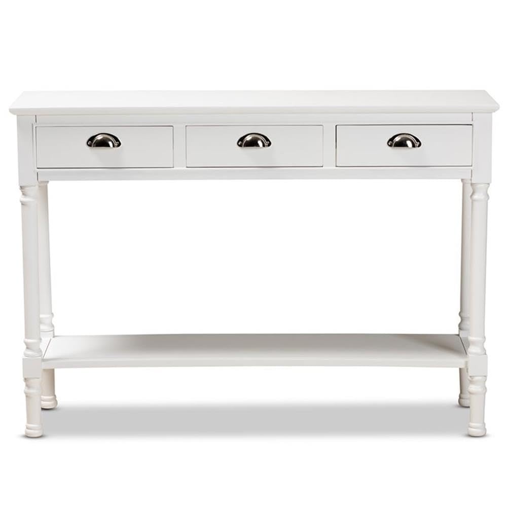 Baxton Studio Garvey 3-Drawer Entryway Console Table - Thumbnail 2