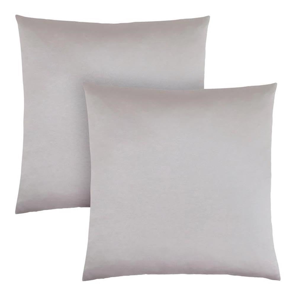 Monarch Specialties 9337, Set of 2, 18 X 18 Square, Insert Included, Decorative Throw, Accent, Sofa, Couch, Bedroom, Polyester, Hypoallergenic, Grey Pillow 18"X 18" Silver Satin 2Pcs, 2 Count