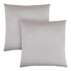 Monarch Specialties 9337, Set of 2, 18 X 18 Square, Insert Included, Decorative Throw, Accent, Sofa, Couch, Bedroom, Polyester, Hypoallergenic, Grey Pillow 18"X 18" Silver Satin 2Pcs, 2 Count