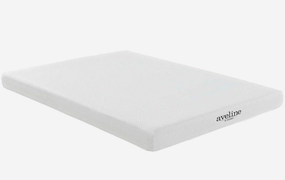 Modway Aveline Gel Infused Memory Mattress with CertiPUR-US Certified Foam, Queen, White