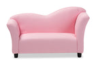 Baxton Studio Felice Modern and Contemporary Pink Faux Leather Kids 2-Seater Loveseat