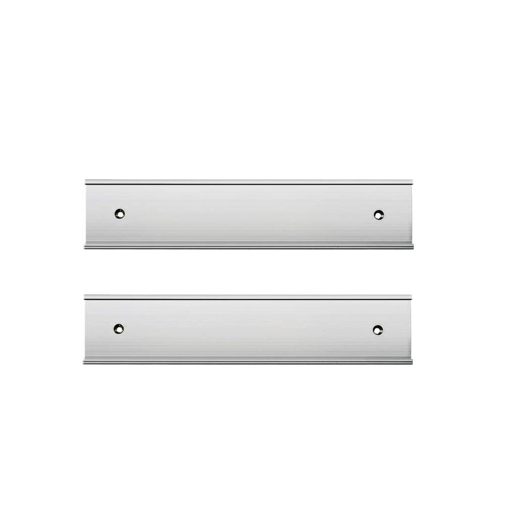 Nameplate Holder Wall Or Door 2 Pack (Silver, 2' X 8')