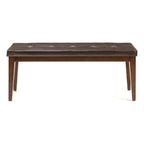 Intercon Kona Transitional Wood Backless Dining Bench Brown Solid Mango Wood 50"W