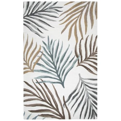 Alora Decor Cedar Key 8' X 10' Coastal Cream/Gray/Rust/Blue Hand-Tufted Area Rug