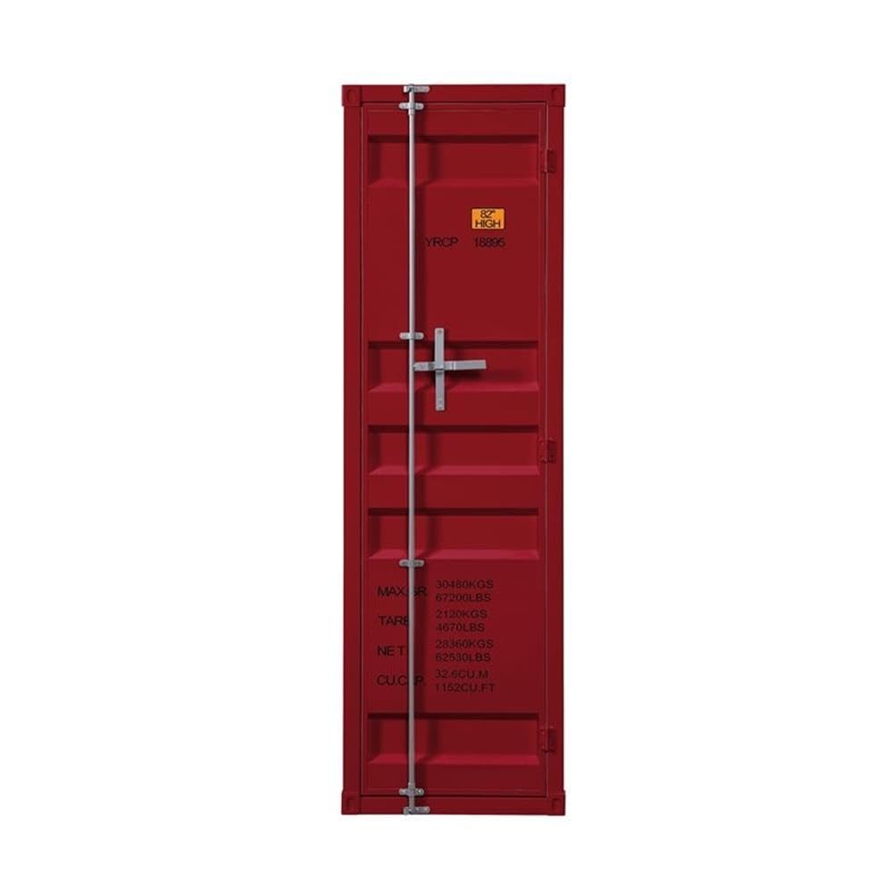 Acme Cargo Wardrobe Armoire with 1 Door in Red
