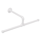 Jeasor Industrial Pipe Clothes Rack Floating DIY Wall Mounted, Heavy Duty Rustic Vintage Clothing Rod, Metal Garment Bar Space-S