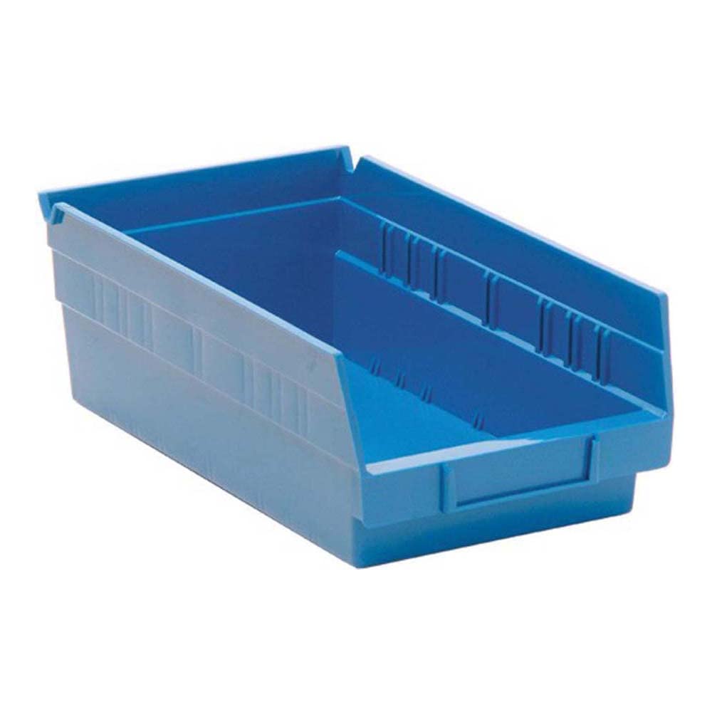 Quantum Storage Systems Quantum Storage QSB102BL 30-Pack 4 Hanging Plastic Shelf Bin Storage Containers, 11-5/8 x 6-5/8 x 4, Blu