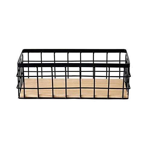 KiaoTime Metal Wire Storage Organizer Bin Basket, Home Kitchen Restaurant Coffee Bar Station Counter Sugar Sweetener Tea Packets