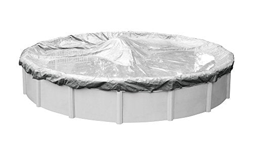 Robelle 5512-4-Rob Winter Round Above-Ground Pool Cover, 12-Ft, 03 - Dura-Guard Silver