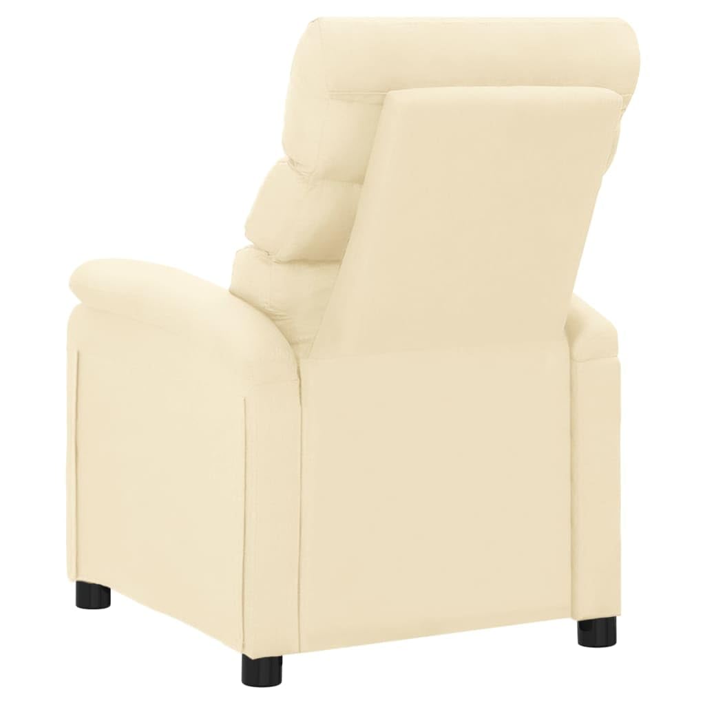 vidaXL Massage Recliner Cream Faux Leather