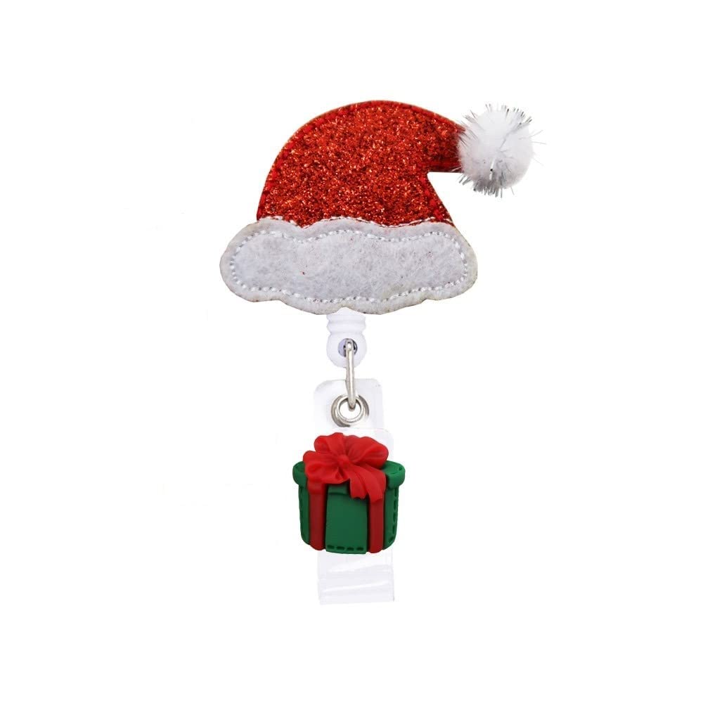 Reelfun Valentines Day Gifts Hat Cute Badge Reel Retractable, With Alligator Clip,24In Nylon Cord, Nurse Office Employee Name Ba