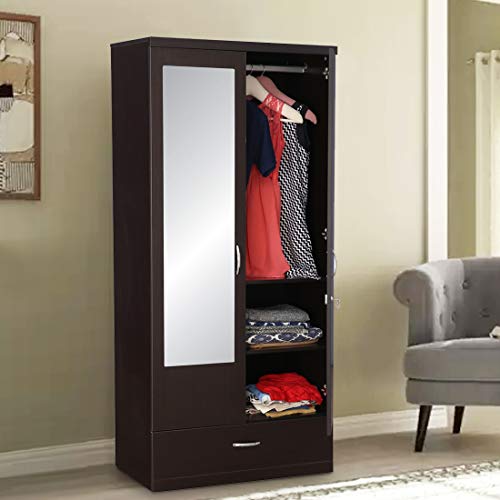 Hometown Utsav Engineered Wood Two Door Wardrobe In Wenge Colour