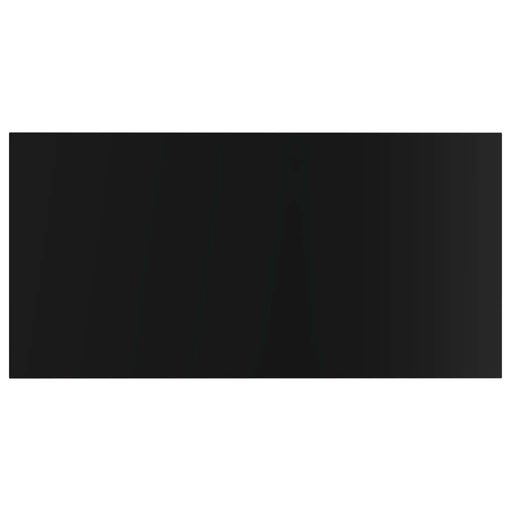 vidaXL - Set of 8 High Gloss Black Bookshelf Boards, 15.7&quot; x 7.9&quot; x 0.6&quot;, Made from Durable Engineered Wood, Easy to Clean