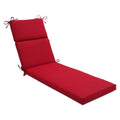 Pillow Perfect Monti Chino Solid Indoor/Outdoor Patio Chaise Lounge Cushion Plush Fiber Fill, Weather And Fade Resistant, 72.5'