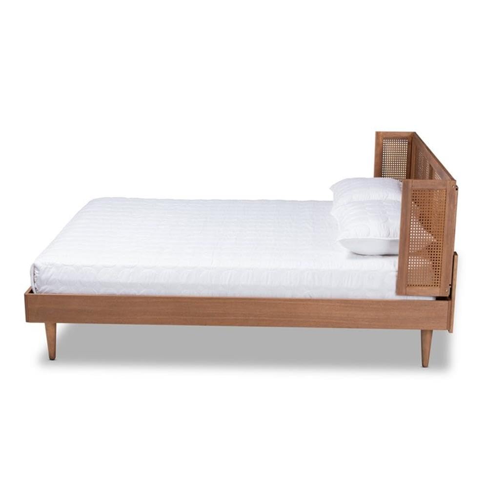 Baxton Studio Rina Platform Bed, Queen, Ash Walnut (159-9814-9815HT)