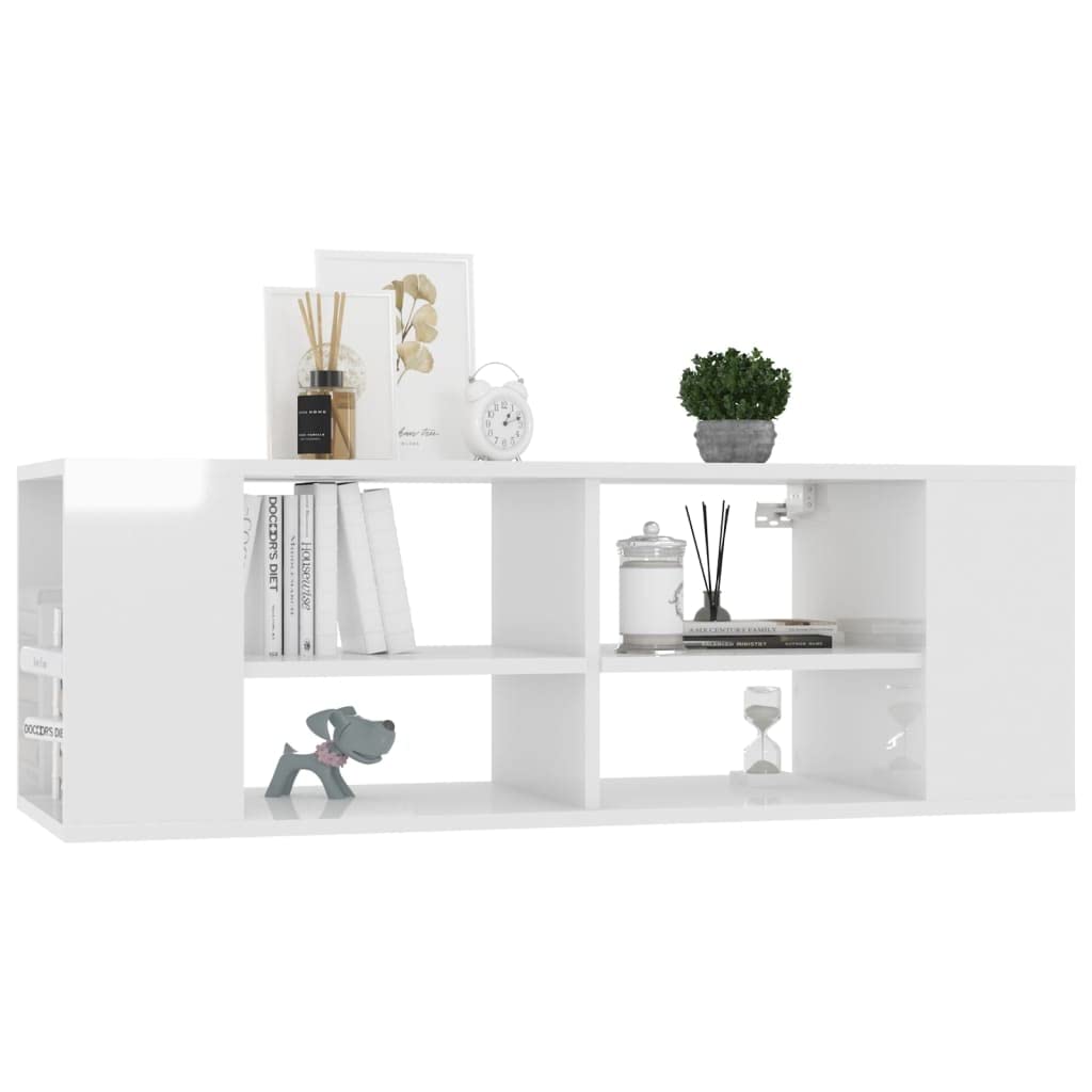 CHARMMA 806244 Wall-Mounted TV Cabinet High Gloss White 40.2&quot;x14&quot;x14&quot; Chipboard-17.8KG