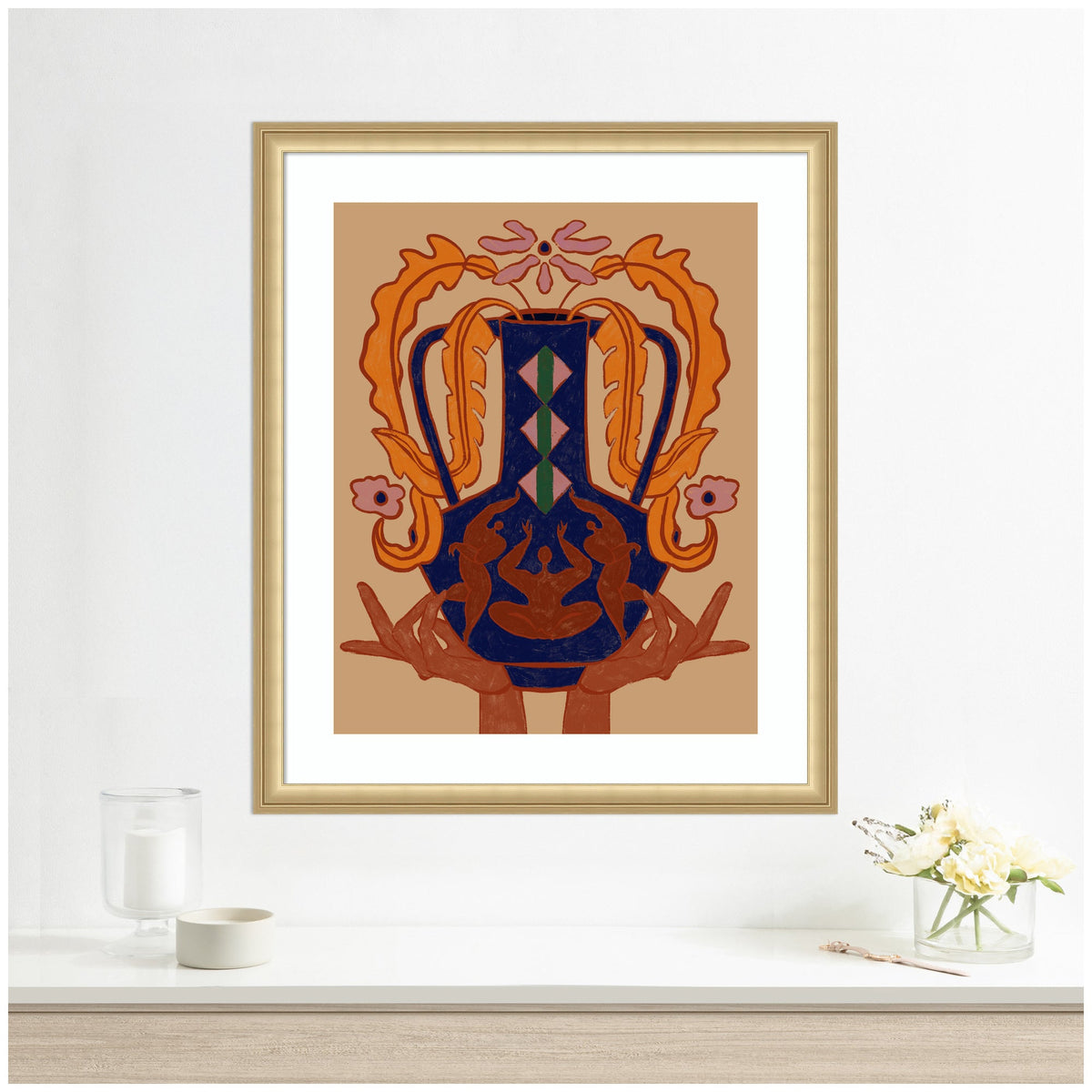 Vessel Collection Blossom by Arty Guava Framed Wall Art Print