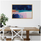 Blue Current No. 1 by Amy Lighthall Framed Canvas Wall Art Print