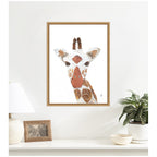 Giraffe by Madeline Jeppesen Framed Canvas Wall Art Print