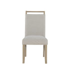 Vanilla - Real Marble Dining Table And Chair Set With Upholstery - Beige / Natural