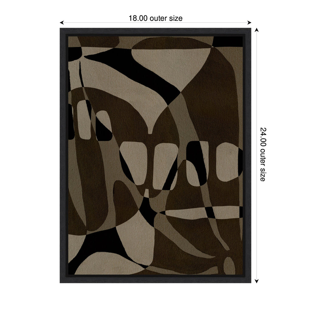 Sylvie Contour 1 Framed Canvas by Shatha Al Dafai