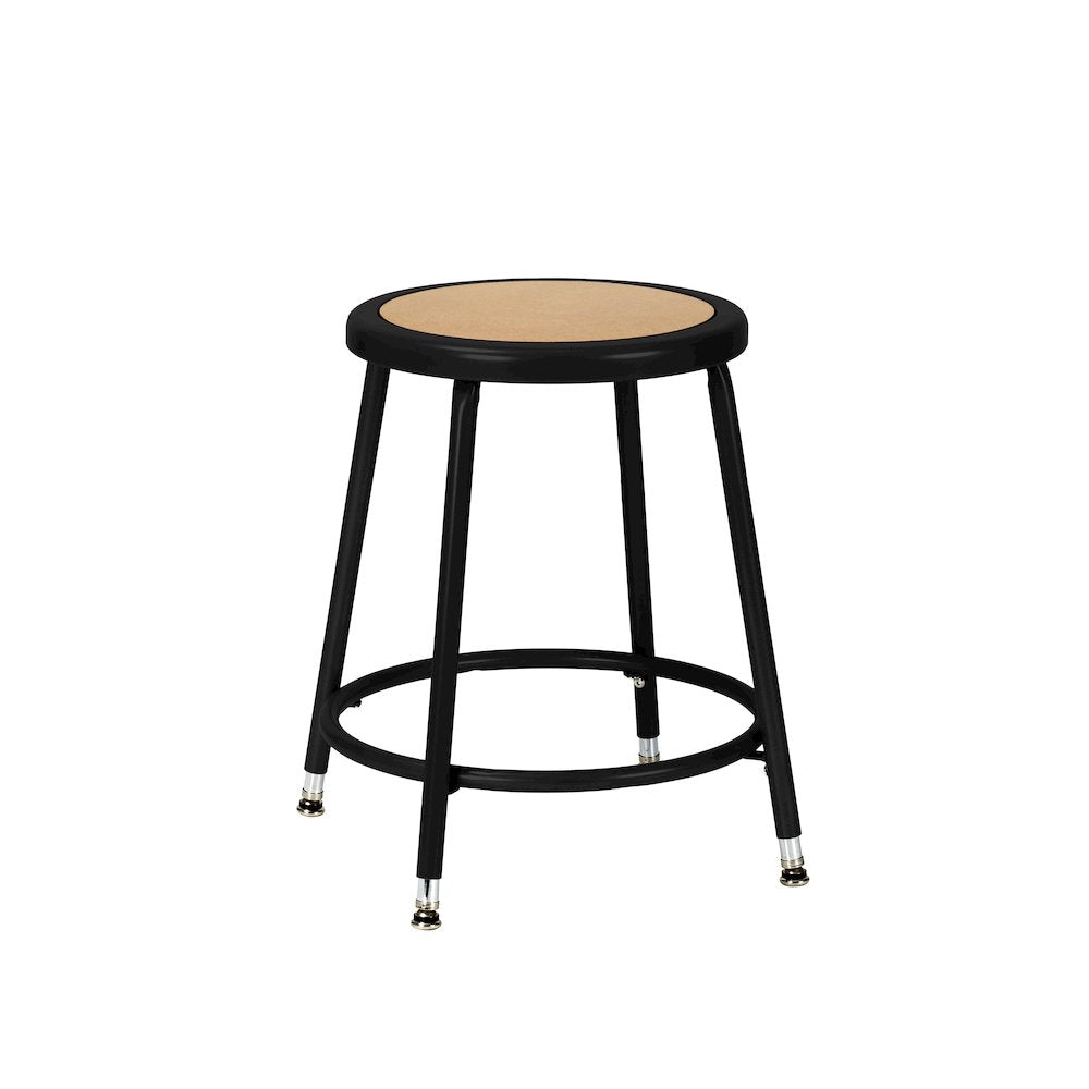 18.5 26.5 Inch Height Adjustable Heavy Duty Steel Stool, Black