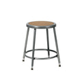 18.5 26.5 Inch Height Adjustable Heavy Duty Steel Stool, Grey