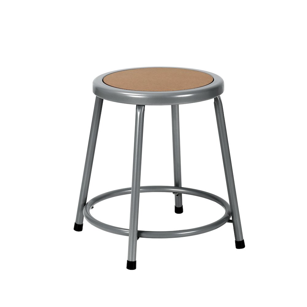 18 Inch Heavy Duty Steel Stool, Grey