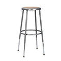 24.5 32.5 Inch Height Adjustable Heavy Duty Steel Stool, Grey