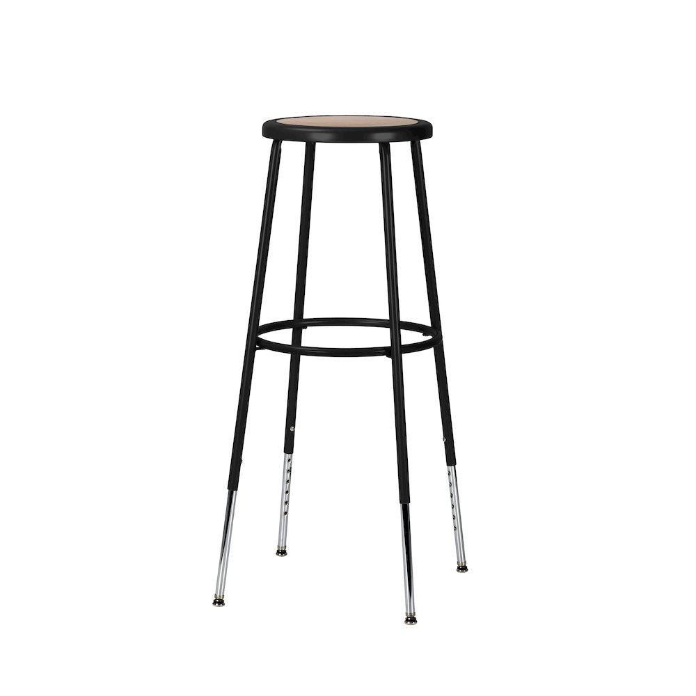 30.5 38.5 Inch Height Adjustable Heavy Duty Steel Stool, Black