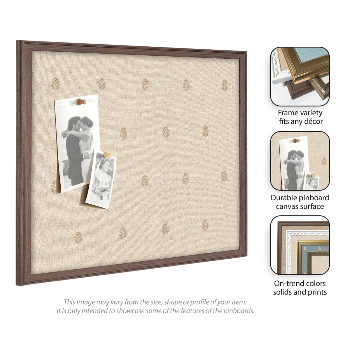 Pinboard Beige Botanical Block Print