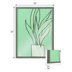 Blake Serene Growth Framed Printed Glass by Elizabeth Silver